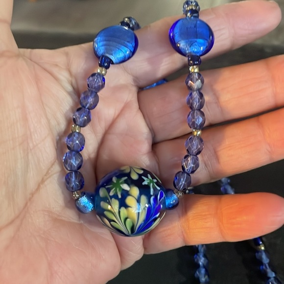 Vintage multi glass bead necklace - Picture 6 of 6